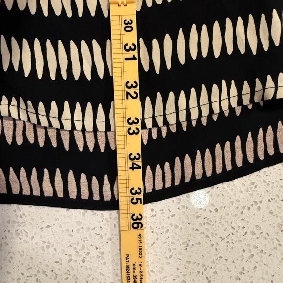 Equilibrio Italia Black Cream Men Short Sleeve Button Down Shirt Large Retro - Picture 6 of 7